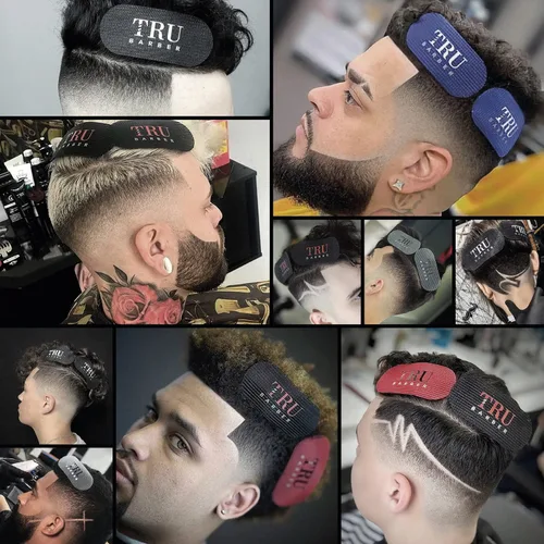 Vista 2 de TRU BARBER HAIR GRIPPERS ® 2 COLORS PAQUETE PAQUETE DE 4 PIEZAS PARA HOMBRE Y MUJER - Salón y Barbero, Pinzas para el cabello para peinar, Agarres