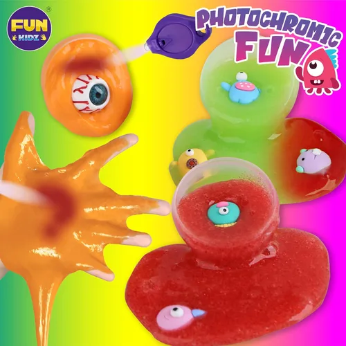 Vista 6 de Kit de slime de monstruo de Halloween para niñas de 6 a 12 años, kit de fabricación de slime FunKidz que brilla en la oscuridad para niños, haz