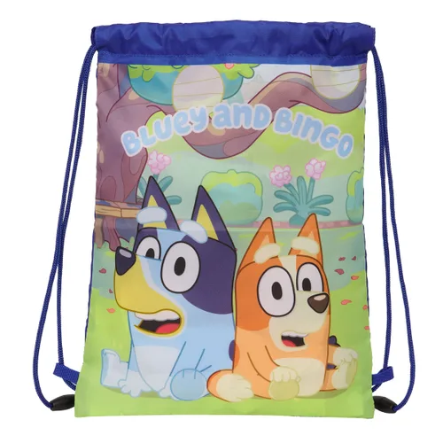 Vista 2 de Bolsa Mochila con Cuerdas Bluey Azul marino 26 x 34 x 1 cm