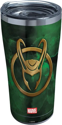Vista 10 de Tervis Traveler Traveler - Vaso aislado de triple pared con aislamiento de tres paredes Loki Green Crest mantiene las bebidas frías y calientes, 20