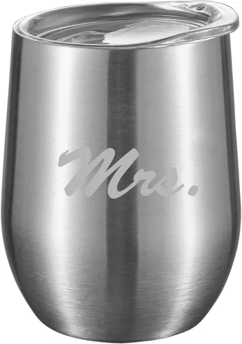 Vista 3 de Visol Vino Mr. and Mrs. Wine - Taza de café con aislamiento de doble pared