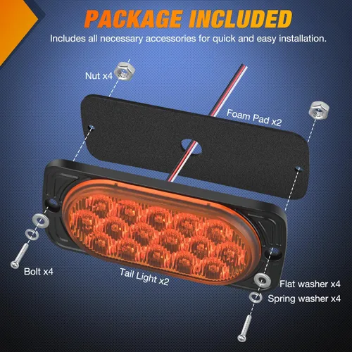 Vista 7 de Nilight juego de 2 luces de señalización de giro LED de 16 luces ámbar, carcasa de aluminio de 4.4 pulgadas, luces indicadoras de señalización