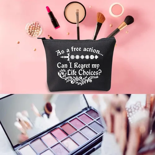 Vista 4 de WCGXKO Bolsa de maquillaje con cremallera para jugadores, Como un libre, Cremallera