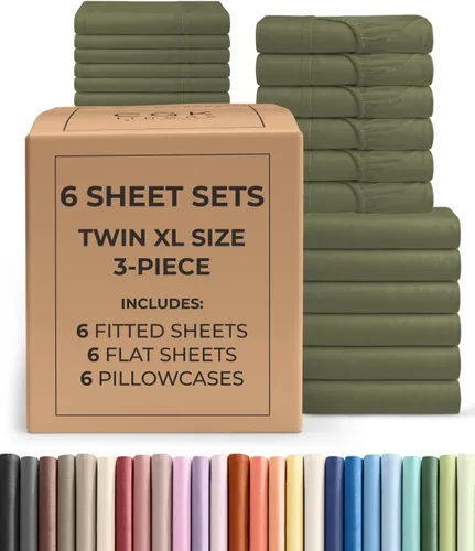Vista 280 de Pack of 2, Twin Size 3 Piece Sheet Set - Breathable & Cooling - White