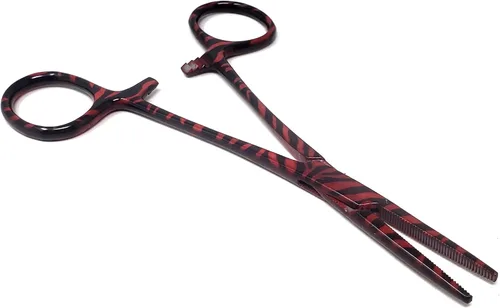 Vista 12 de Alicates de pinzas de bloqueo para orejas y nariz para perros, 5.5 pulgadas (5.5 in), recto (espirales morados)