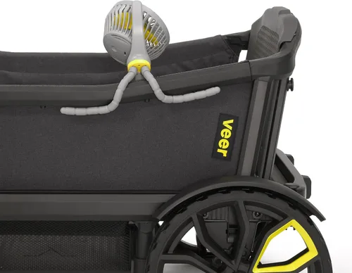 Vista 7 de Veer Flex Fan - Ventilador portátil para cochecito de bebé, motor ligero y silencioso de 4 velocidades que proporciona la máxima refrigeración