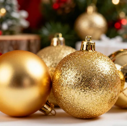 Vista 6 de Bolas de Navidad doradas para árbol de Navidad, 30 piezas de 60 mm, decoraciones de árbol de Navidad inastillables, bolas colgantes de 2.36