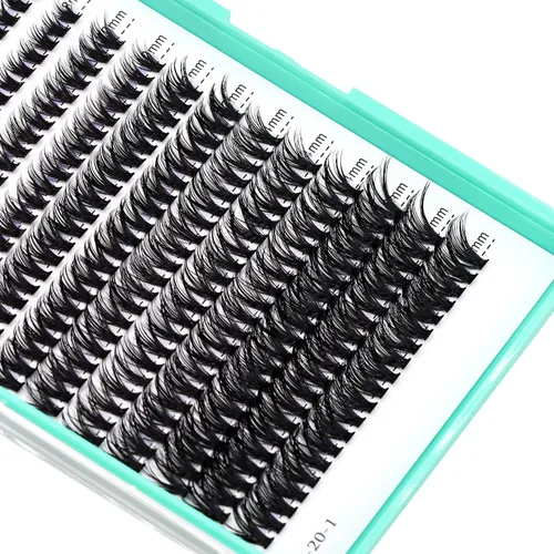 Vista 25 de Bodermincer 7D/10D/20D/30D/40D/50D/60D/80D/100D Rizo D, 240 unidades, extensiones de pestañas postizas, individuales y en racimo, pestañas falsas