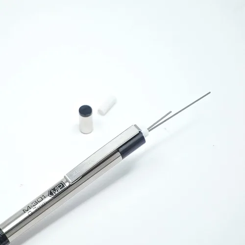 Vista 3 de Zebra Pen, STEEL M-301 - Lápices mecánicos, punta fina de 0.020 in, mina recargable, barril de acero inoxidable, borrador integrado, clip duradero