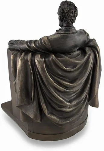 Vista 3 de Veronese Design Things2Die4 sentado Abraham Lincoln Estatua escultural histórica bronceada