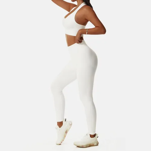 Vista 2 de Leggings de cintura alta sin costuras para mujer, suaves, elásticos, opacos, de compresión, cómodos, básicos, lisos