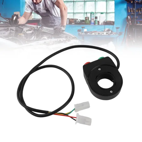 Vista 3 de 2 en 1 Faros delanteros de motocicleta Interruptor de encendido/apagado de bocina, interruptores de botón de control de agarre para motocicleta