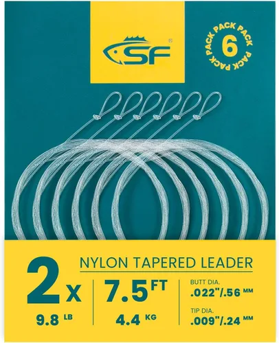 Vista 57 de SF Hand Tied Loop Fly Fishing Tapered Leader Freshwater Trout