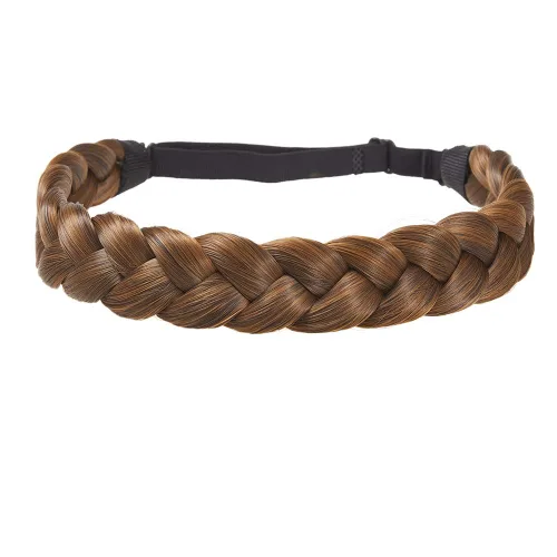Vista 16 de Diadema trenzada para mujer, 3 hebras, banda trenzada gruesa Estilo rápido, aspecto natural, ajuste elástico suave, sensación ligera, sujeción