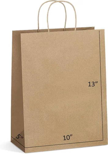 Vista 10 de Eupako Bolsas de papel negras de 16 x 6 x 12 pulgadas, juego de 50, bolsas de regalo, bodas, cumpleaños, vacaciones, fiestas, baby showers, Navidad