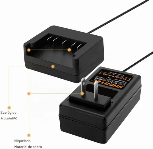 Vista 3 de Shentec Cargador de batería de iones de litio de 18 V compatible con Bosch