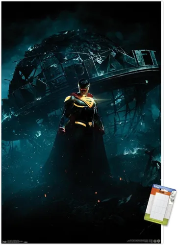 Vista 9 de Trends International DC Comics VIdeo Game - Injustice: Gods Among Us 2 - Póster de pared de Superman Key Art, 22.375 x 34 pulgadas, versión Versión