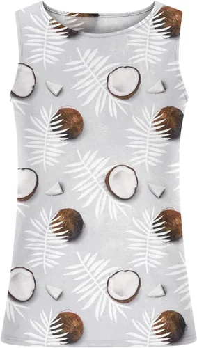 Vista 4 de Chalecos para hombre, otoño, verano, cuello barco, estampado floral, pista, gimnasio, playa, hawaiano, camisola sin mangas, tropical, chaleco