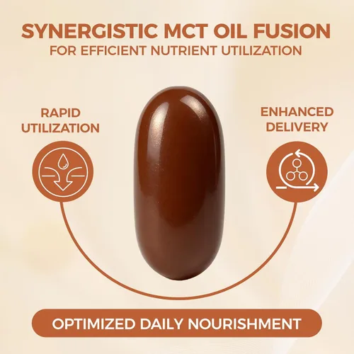 Vista 3 de LIRAE Cápsulas blandas de canela de Ceilán con aceite MCT, extracto de hierbas altamente biodisponible, sin OMG, sin gluten, 300 cápsulas blandas (1)