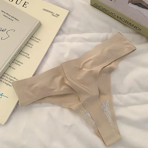 Vista 4 de DingLu Tangas sin costuras para mujer, ropa interior sin costuras