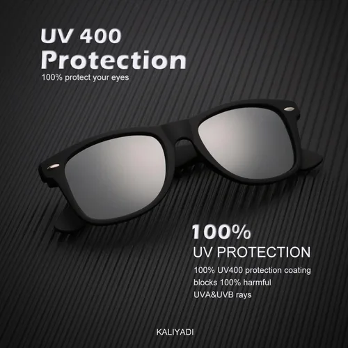 Vista 4 de KALIYADI Lentes de sol polarizados para hombres y mujeres, con acabado mate, lentes de espejo de color, bloqueo UV (paquete de 3)