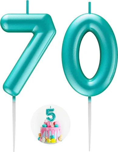 Vista 11 de Vela Azul Número 15 de Cumpleaños Velas 3D de Número para Pastel de Cumpleaños Decoración de Fiesta de Cumpleaños Suministros para Boda