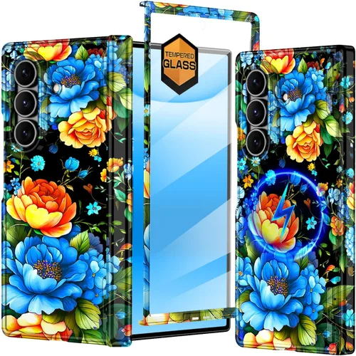 Vista 32 de Hekodonk Funda para Galaxy Z Flip 7, compatible con MagSafe, protector de pantalla integrado, protección de bisagra, magnética, delgada, a prueba