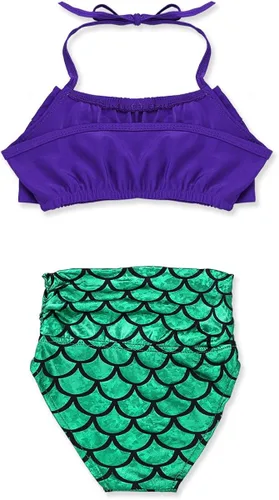 Vista 2 de YiZYiF - Traje de baño con cola de sirena, 2 piezas y 3 piezas