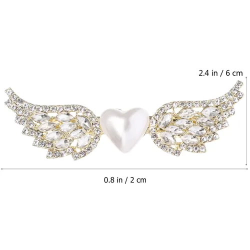 Vista 3 de 2 pinzas para el cabello con perlas de cristal, horquillas, accesorios para el cabello, accesorios para el cabello de boda, pasador de novia