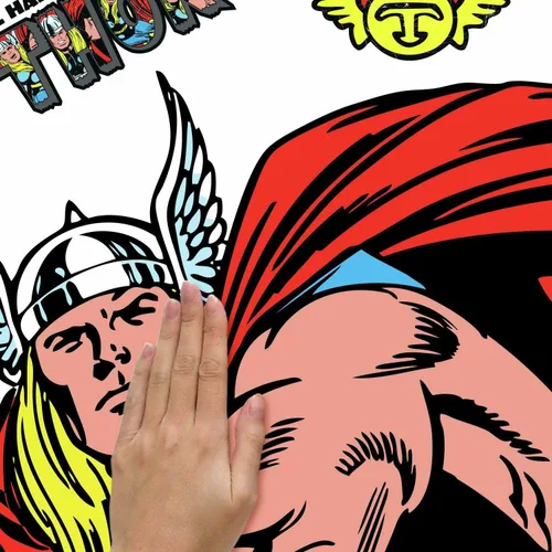 Vista 3 de RoomMates RoomMates, RMK5050GM - Calcomanía de pared gigante de cómic de Thor de Marvel