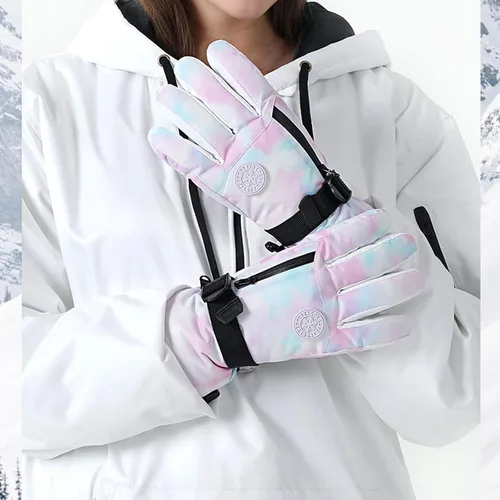 Vista 5 de ZJRXM Guantes de esquí para hombres y mujeres guantes de nieve Thinsulate guantes de nieve cálidos para invierno guantes de snowboard para clima frío