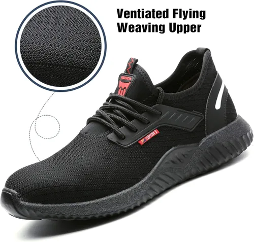Vista 3 de UCAYALI - Zapatos de seguridad para hombres y mujeres. Tenis de trabajo con puntera de acero, utilizados en la construcción, ligeros y transpirables