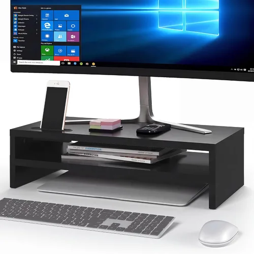 Vista 12 de 1home soporte elevador para monitor de computadora o computadora portátil, Negro
