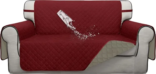 Vista 55 de ISSUNTEX Fundas de sofá de dos plazas con doble protección 100% impermeables para sala de estar, fundas para sofá de 2 cojines, protector de muebles