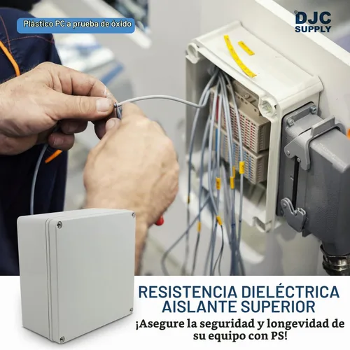 Vista 5 de Caja de conexiones eléctricas resistente a la intemperie de 4 x 4 x 2.4 pulgadas, carcasa impermeable IP65 para exteriores, plástico
