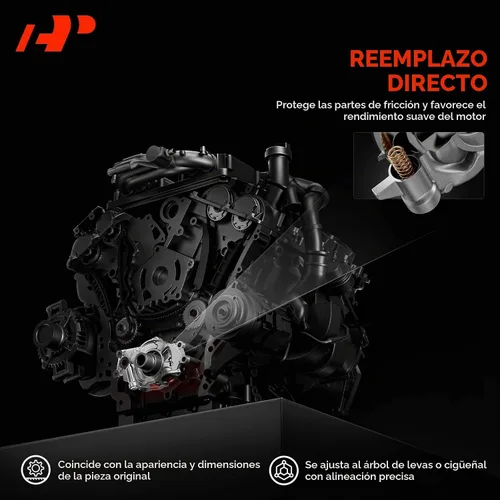 Vista 8 de A-Premium Bomba de aceite de motor compatible con Volkswagen Jetta/Passat 2008-2010, Tiguan, Beetle, CC, Eos, GTI y Audi A3, Q3, TT, A3/Q3/TT