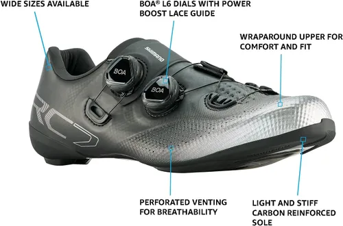 Vista 2 de SHIMANO SH-RC702 Tenis de ciclismo de carretera para hombre de nivel de competencia