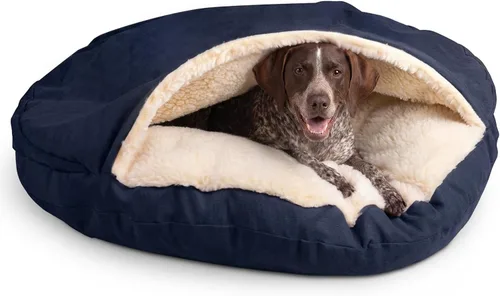 Vista 14 de Snoozer Cama de lujo de microsuede acogedora estilo cueva para mascotas, pequeña, antracita For small sized pets, Removable washable cover