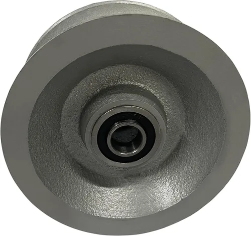Vista 4 de Par de ruedas de tubo en U de repuesto para puerta de eslabones de cadena - por Sourdough Gate Hardware
