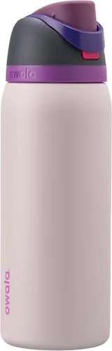 Vista 18 de Owala FreeSip - Acero inoxidable - 32 oz - Morado/Azul (pistas de esquí de los años 80)