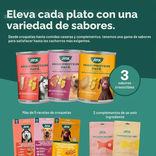 Vista 9 de Jinx Premium Comida Húmeda para Perros en Lata - Paté de Carne - Comida enlatada para perros sin granos con ingredientes reales y sin rellenos