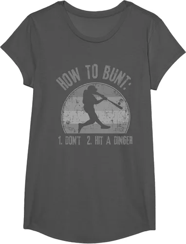 Vista 45 de Cómo Bunt Don't Hit A Dinger - Camiseta divertida de béisbol y sóftbol, Negro, S
