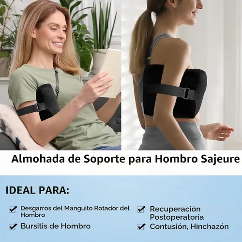 Vista 12 de Shoulder Surgery Pillow for Rotator Cuff Recovery, for Side Sleepers Black