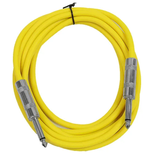 Vista 7 de Seismic Audio Cables para altavoces de guitarra, cables de guitarra TS de ¼”, negros, 2 pies