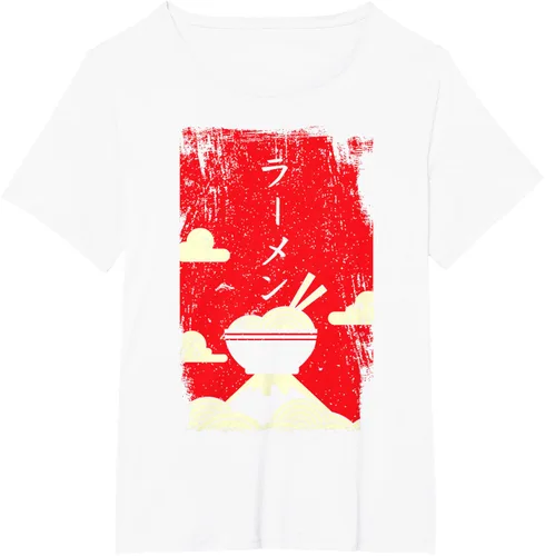 Vista 94 de Ramen Noodles Camiseta de arte japonés, Negro