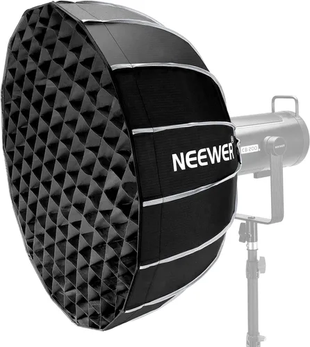 Vista 9 de NEEWER 33.5"/85cm Softbox parabólico hexadecágono, instalación rápida/plegable como paraguas con montaje Bowens, plato de belleza
