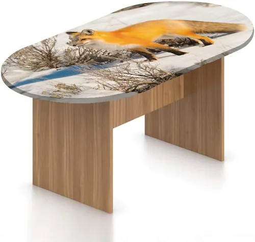 Vista 10 de XISUNYA Mantel ovalado ajustable para patio, de poliéster elástico rústico, mantel con estampado de tablones de madera dura, se adapta a mesas