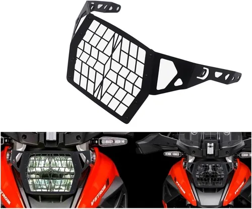 Vista 3 de Motorcycle Headlight Head Light Guard Protector Cover Protection Grill for Suzuki V-Strom DL1050XT DL1050A 2019 2020 (Color : White)