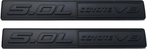 Vista 6 de 2 emblemas de Coyote v8 de 5.0L, calcomanías 3D para maletero de motor, compatibles con automóvil (negro y blanco)