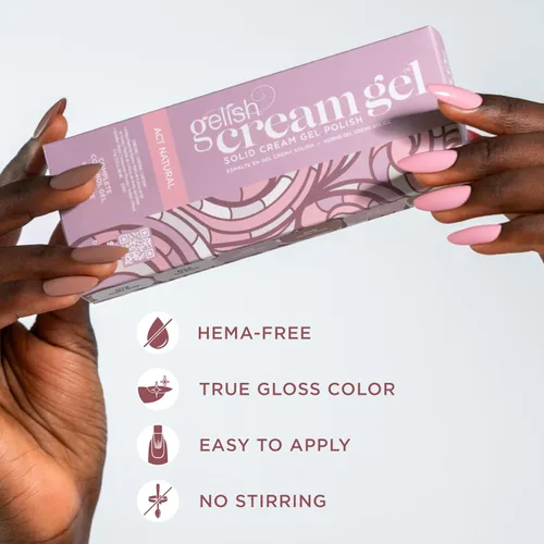Vista 4 de Gelish Cream Gel – Solid Soak-Off Professional Gel Polish for Salon Quality Manicure with Brush, LED Cure, Long-Lasting, High Shine, Easy Application